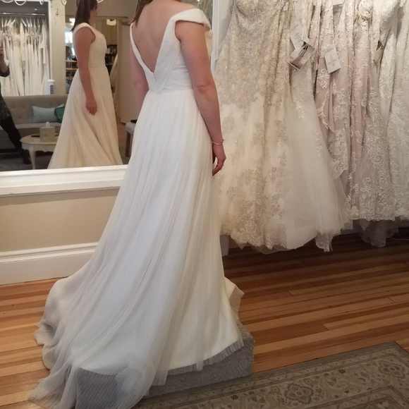 Modern Trousseau Gwen Wedding Dress Ivory Size 12 - Picture 10 of 12